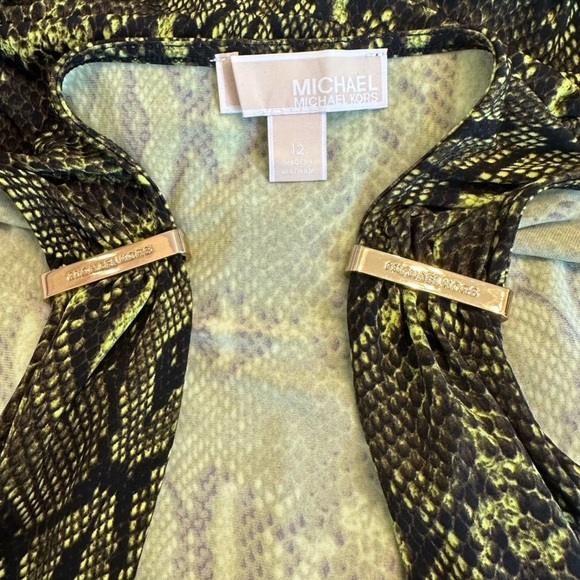 MICHAEL Michael Kors Green Snake Print Dress - Picture 4 of 5